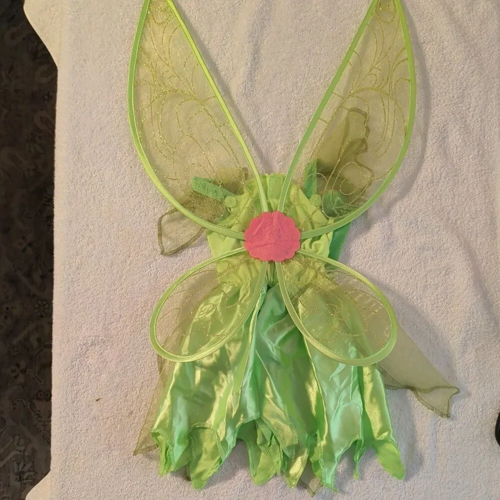 Authentic Disney Tinkerbell Childs Dress Costume Size XS (3T-4T)